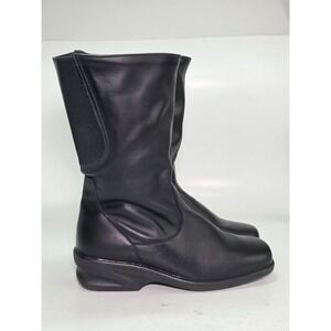 TOE WARMERS CANADA Women's Boots Size 9.5 Black Leather Zip Winter Shoes